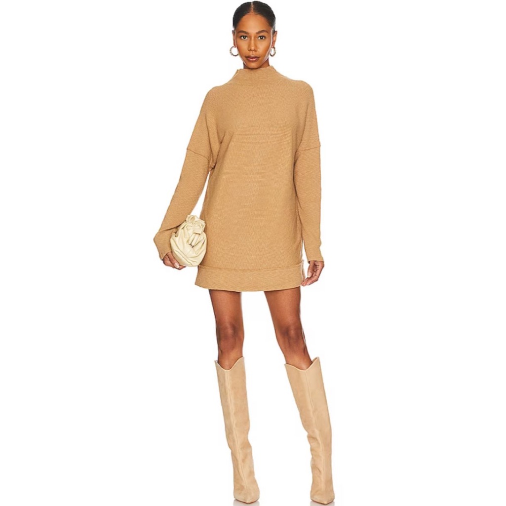 Nwt Free People We The Free Casey Tunic Dress In Tiger Eye, Size S